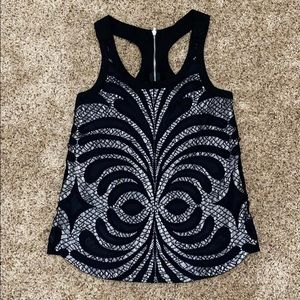 Express Black/White Lace Tank (Size XS)